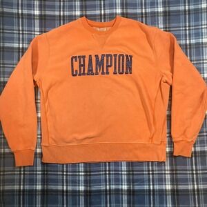Champion Reverse Weave Orange Sweatshirt Mens 2XL Heavy Fleece S4453 026